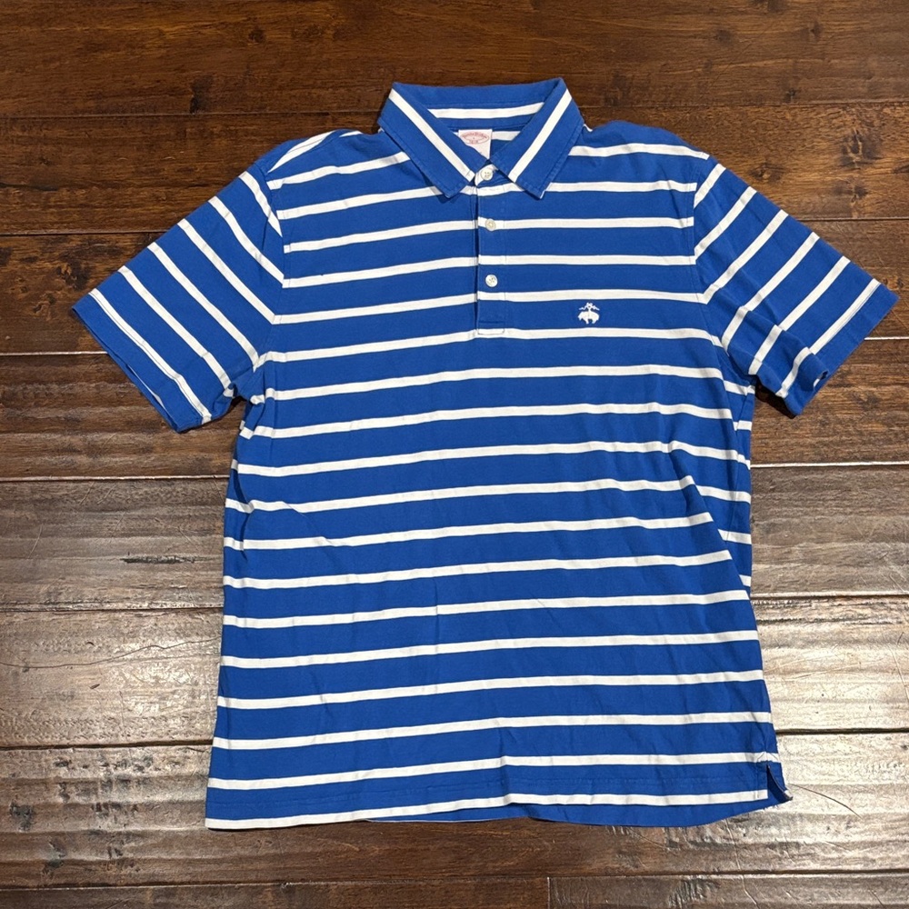 Brooks Brothers Blue Striped Polo Shirt